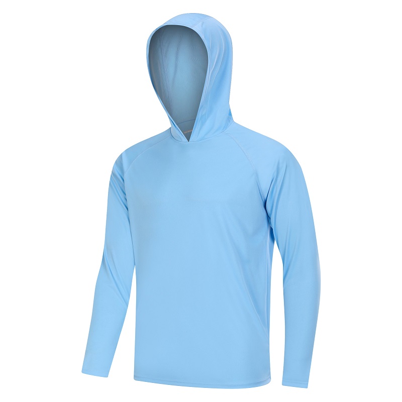 Personaliza la camiseta con capucha de protección solar UPF 50+ para hombre Camiseta de manga larga Escalada Running Camisetas deportivas